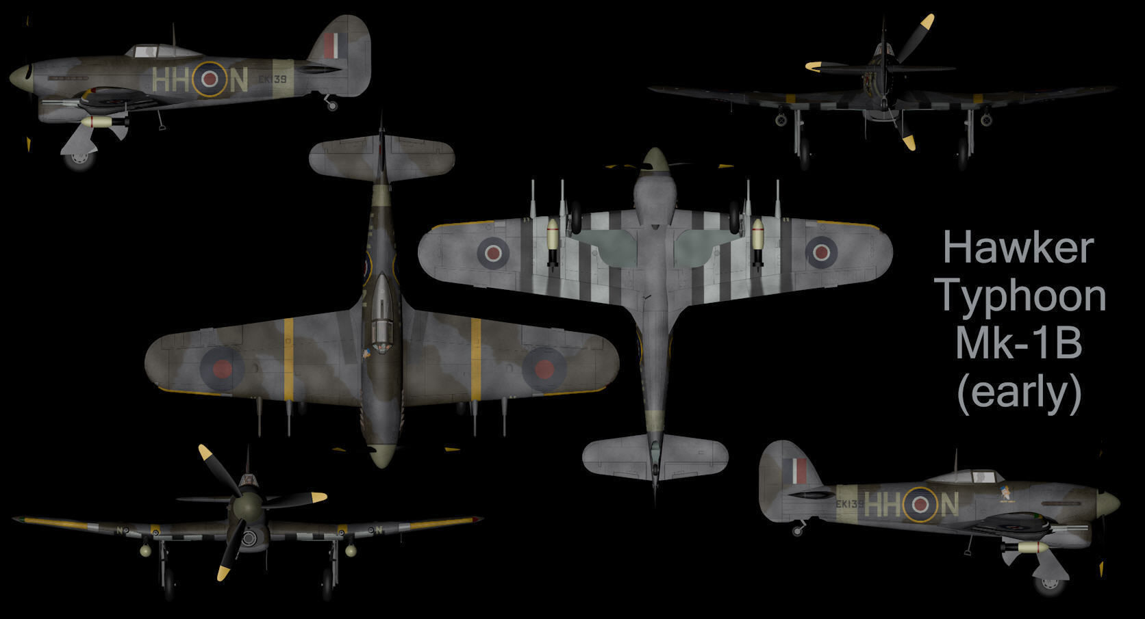 Hawker Typhoon Mk-1B early 3D model_9