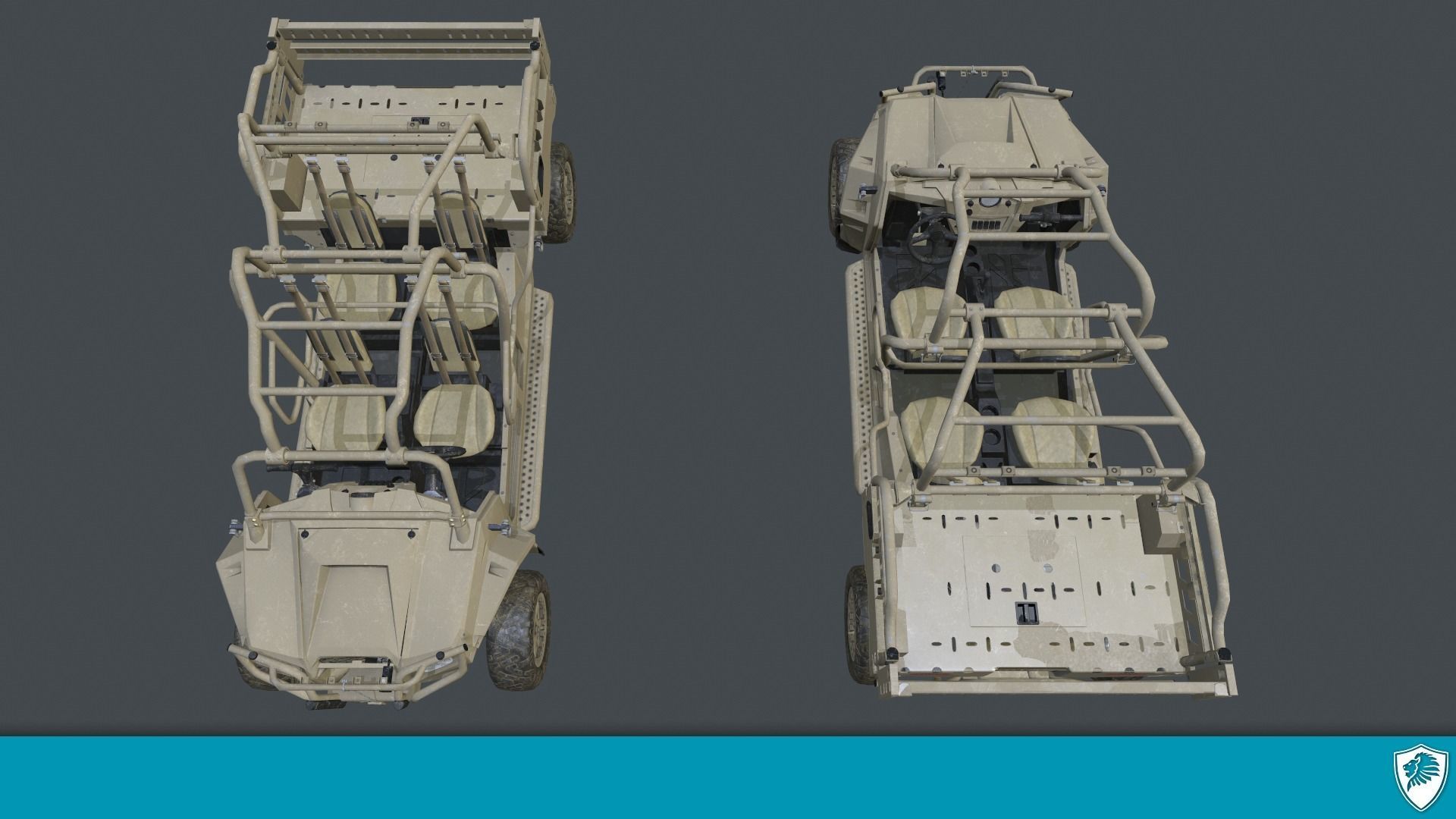 Polaris MRZR 4 Low Poly Low-poly 3D model_4