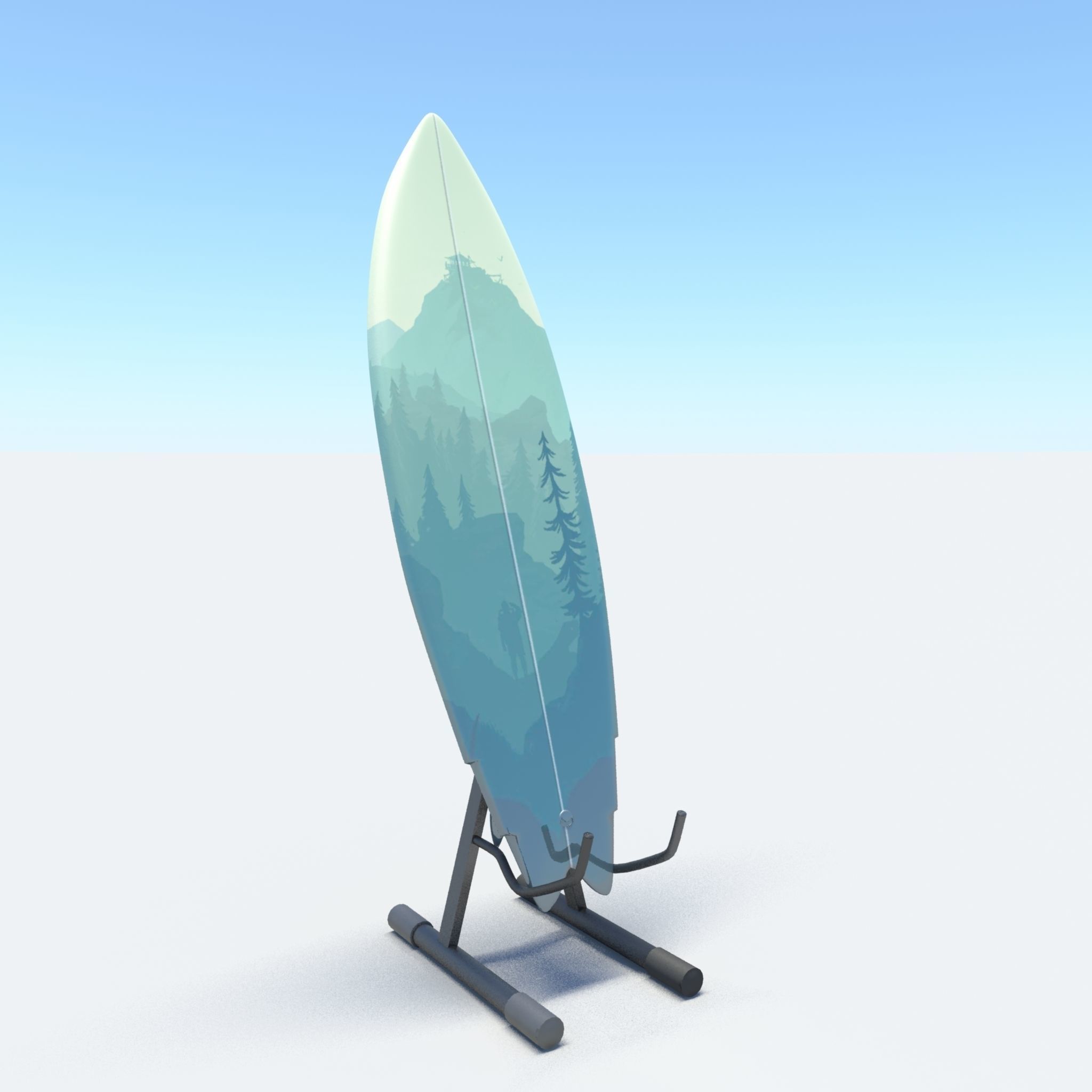 surfboard V6 3D model_4