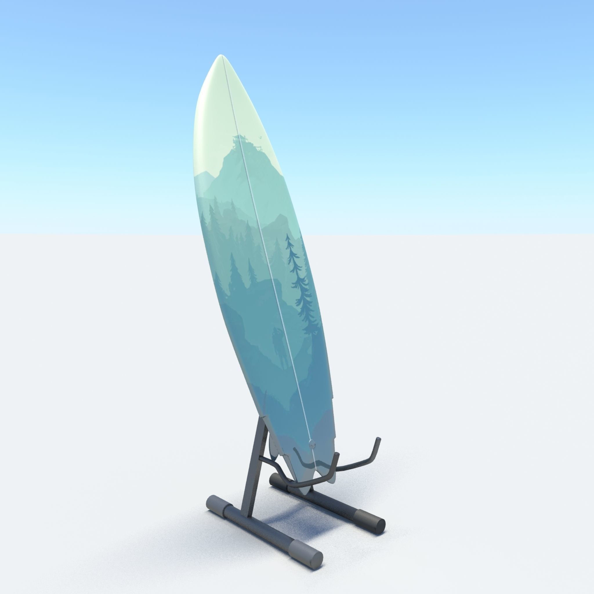 surfboard V6 3D model_1
