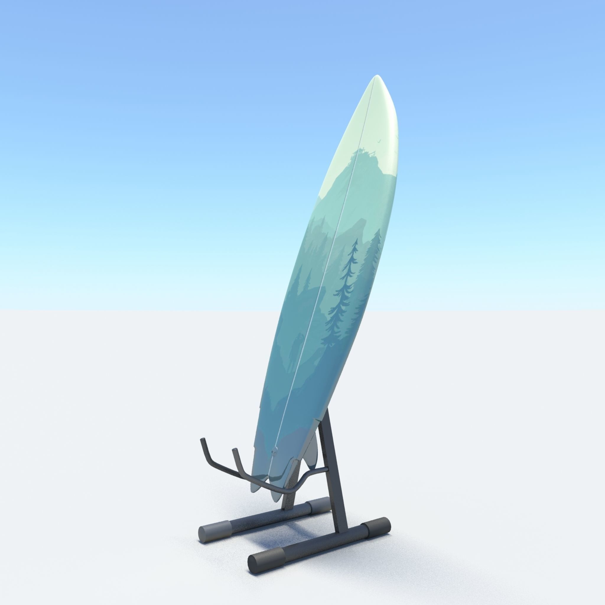 surfboard V6 3D model_2