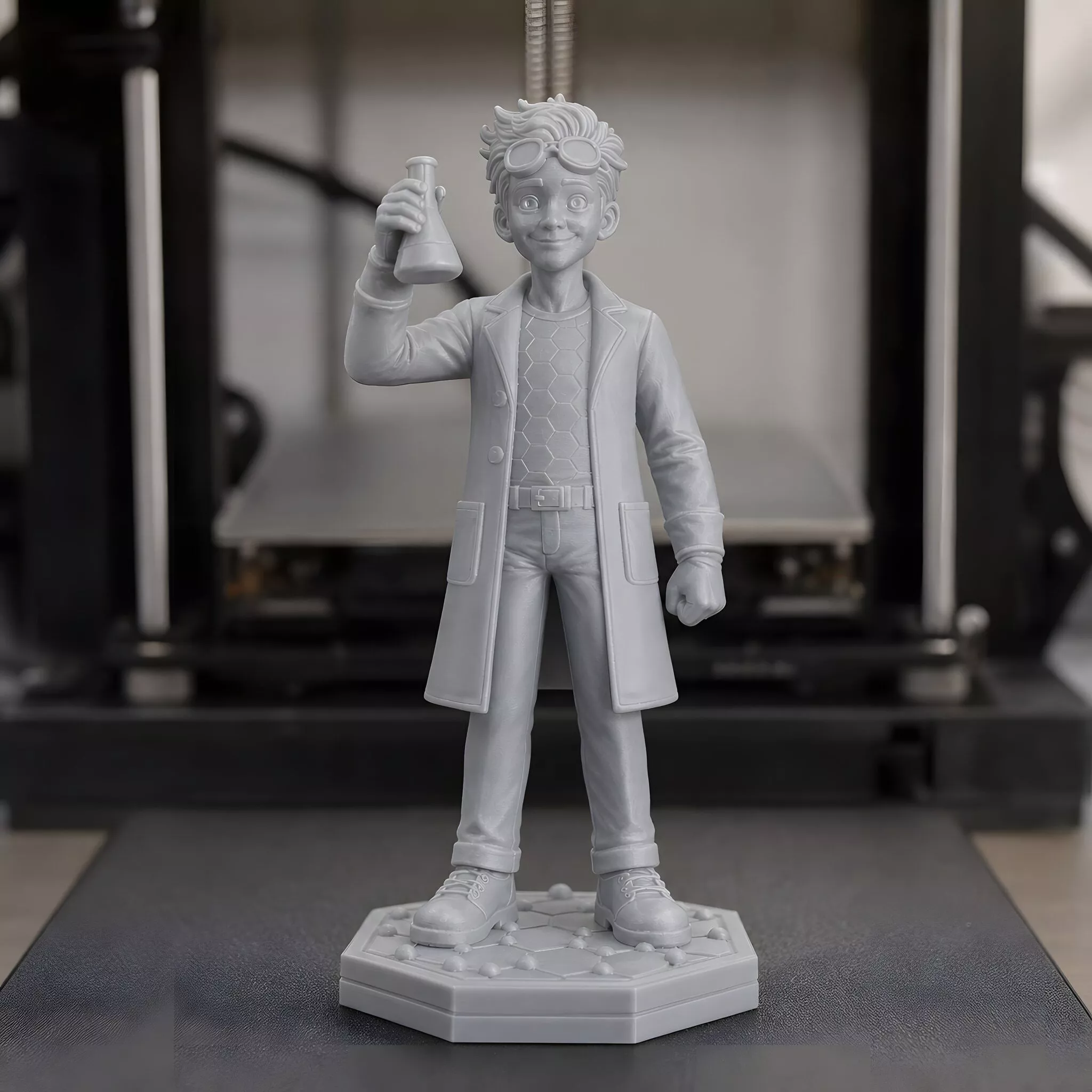 Optimistic Young Scientist 3D Print Model 3D print model
