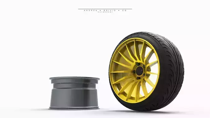 Enkei RS05RR automotive -RIM ONLY- 3D model  - WebGl Ready - 3D model