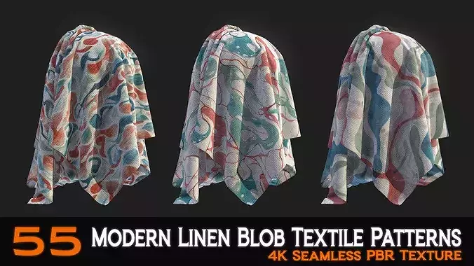 55 Modern Linen Blob Textile Patterns  Texture 7