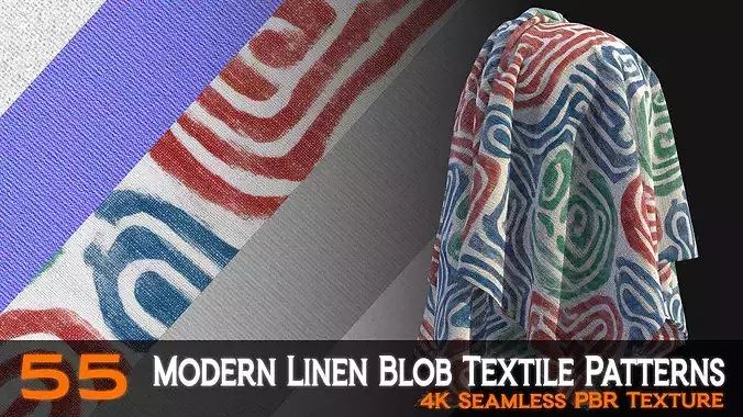 55 Modern Linen Blob Textile Patterns  Texture 2