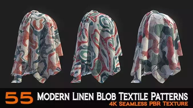55 Modern Linen Blob Textile Patterns  Texture 3