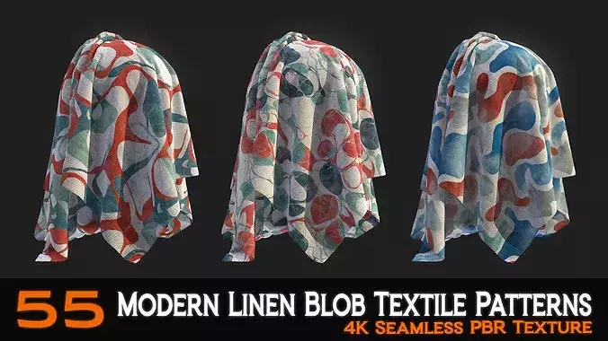 55 Modern Linen Blob Textile Patterns  Texture 6