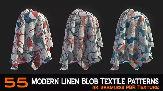 55 Modern Linen Blob Textile Patterns  Texture 4