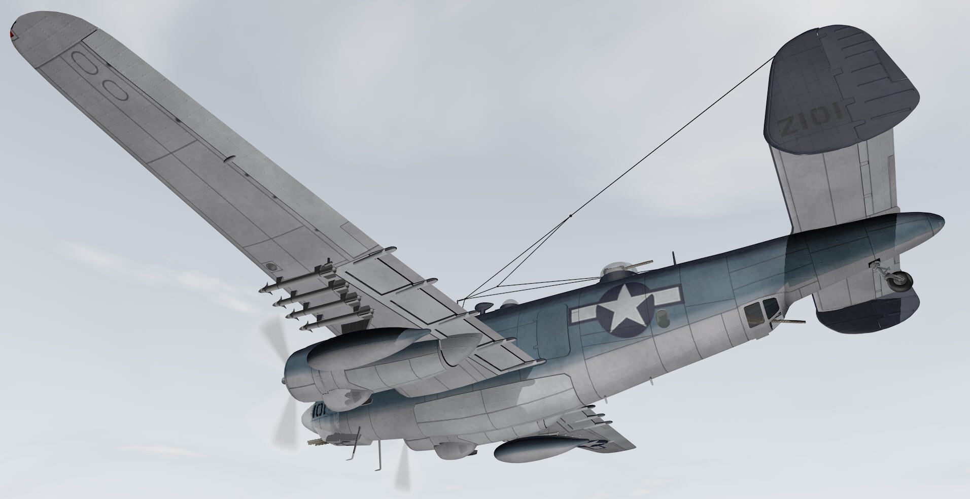 Lockheed PV-2 Harpoon 3D model_7