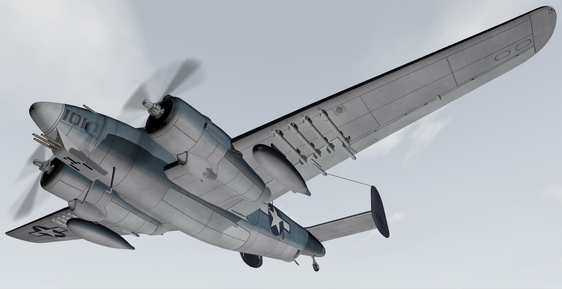 Lockheed PV-2 Harpoon 3D model_9
