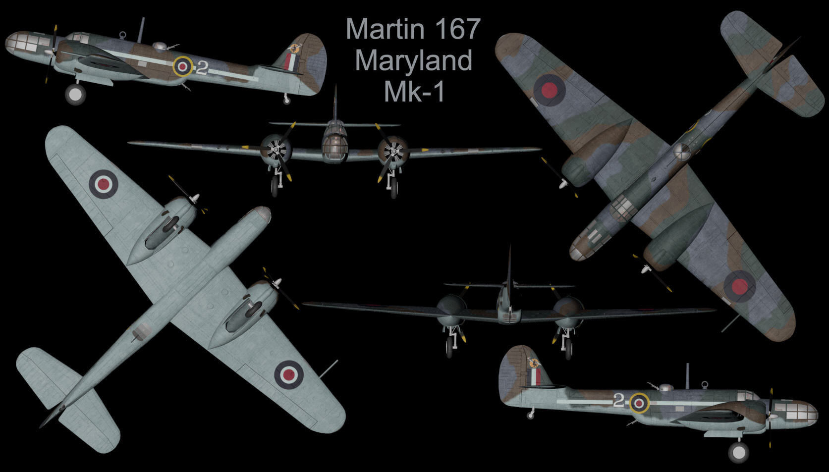 Martin 167 Maryland Mk-1 3D model_12