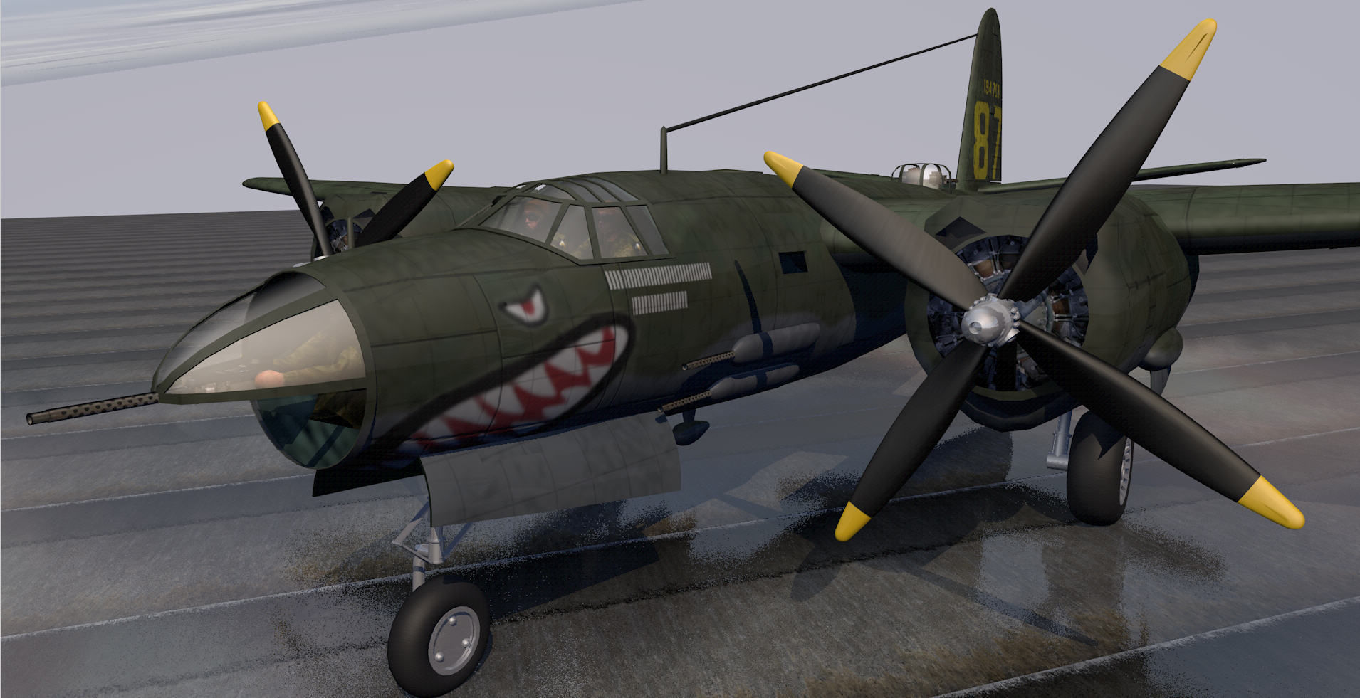 Martin B-26C Marauder 3D model_10