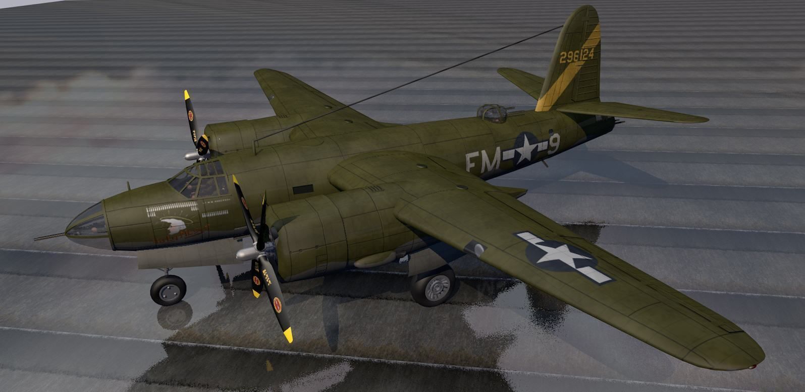 Martin B-26C Marauder 3D model_3