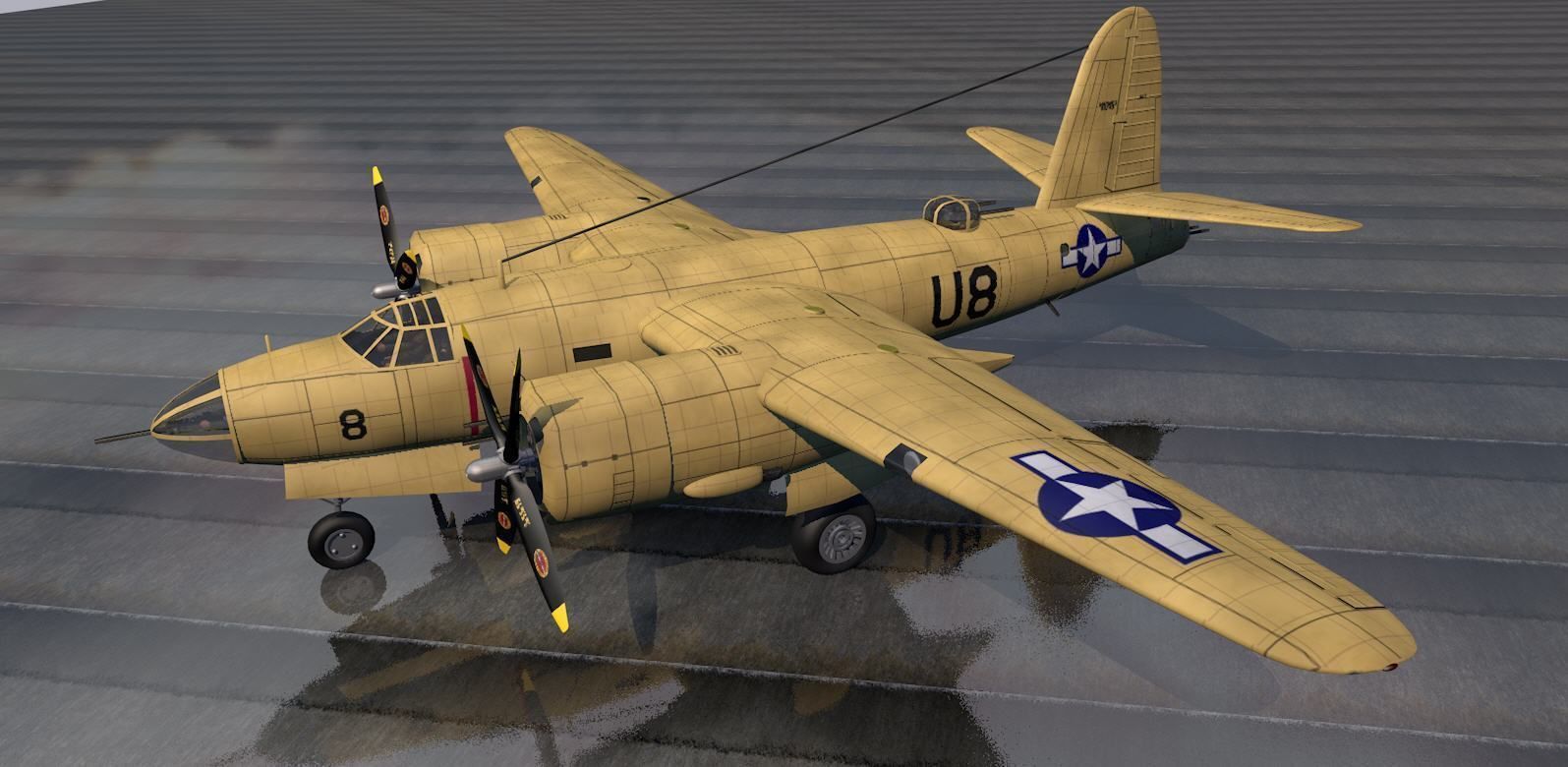 Martin B-26C Marauder 3D model_4