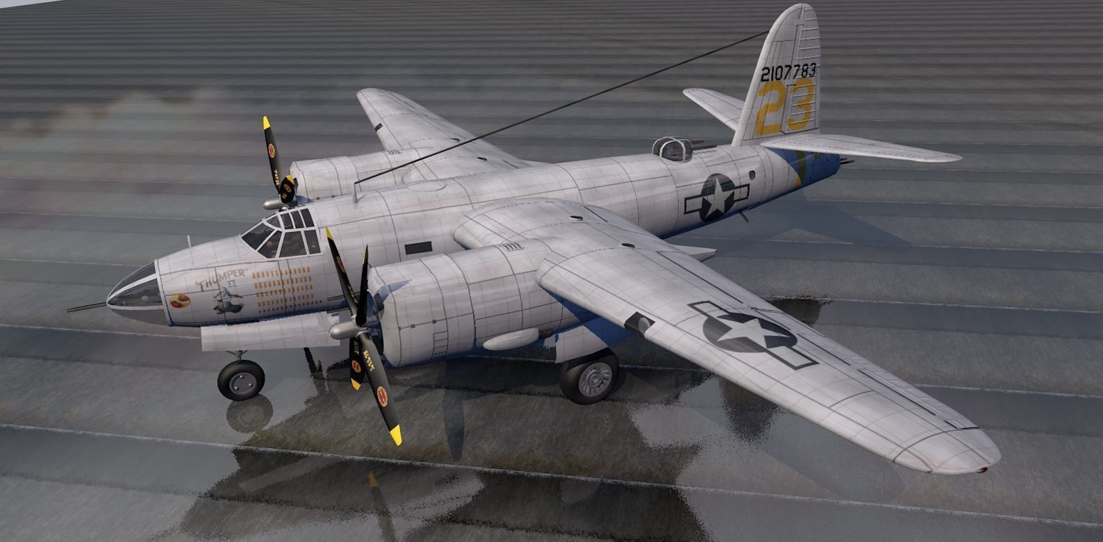 Martin B-26C Marauder 3D model_5