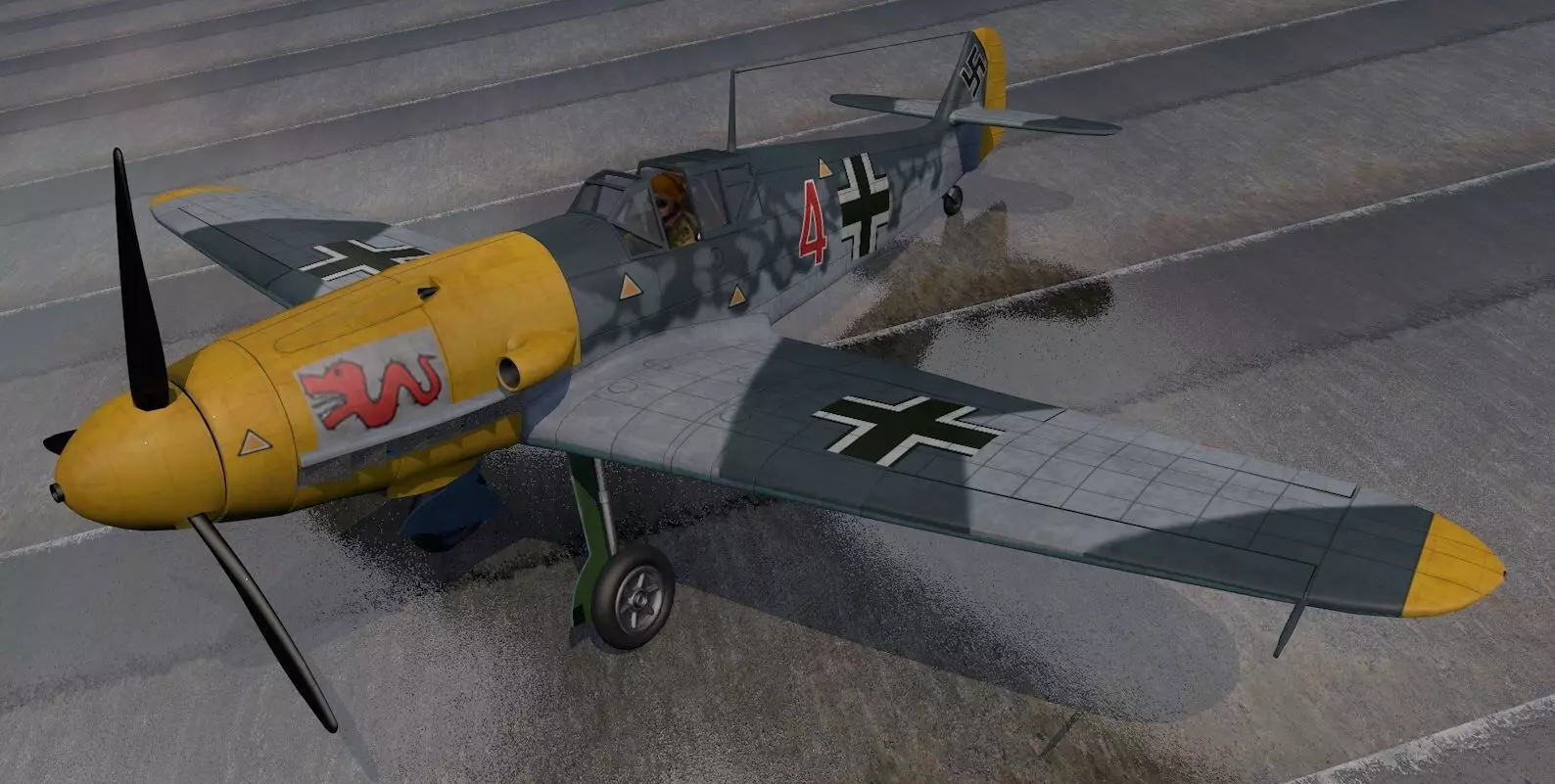 Messerschmitt Bf-109 F-2 Fritz 3D model