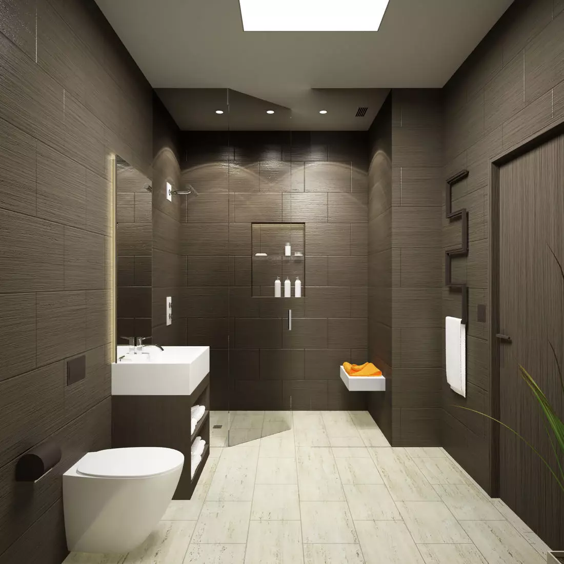 Bathroom floor plan of 3D model