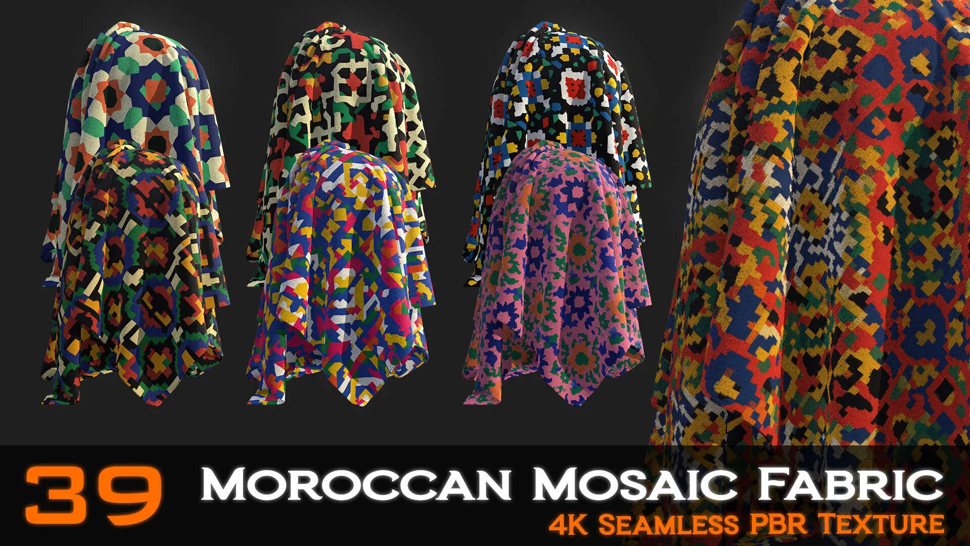 39 Moroccan Mosaic Fabric Texture