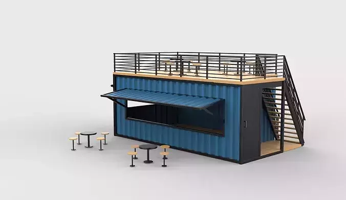 container Kiosk 01 3D model