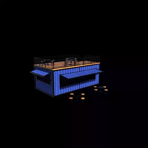 container Kiosk 01 3D model 3