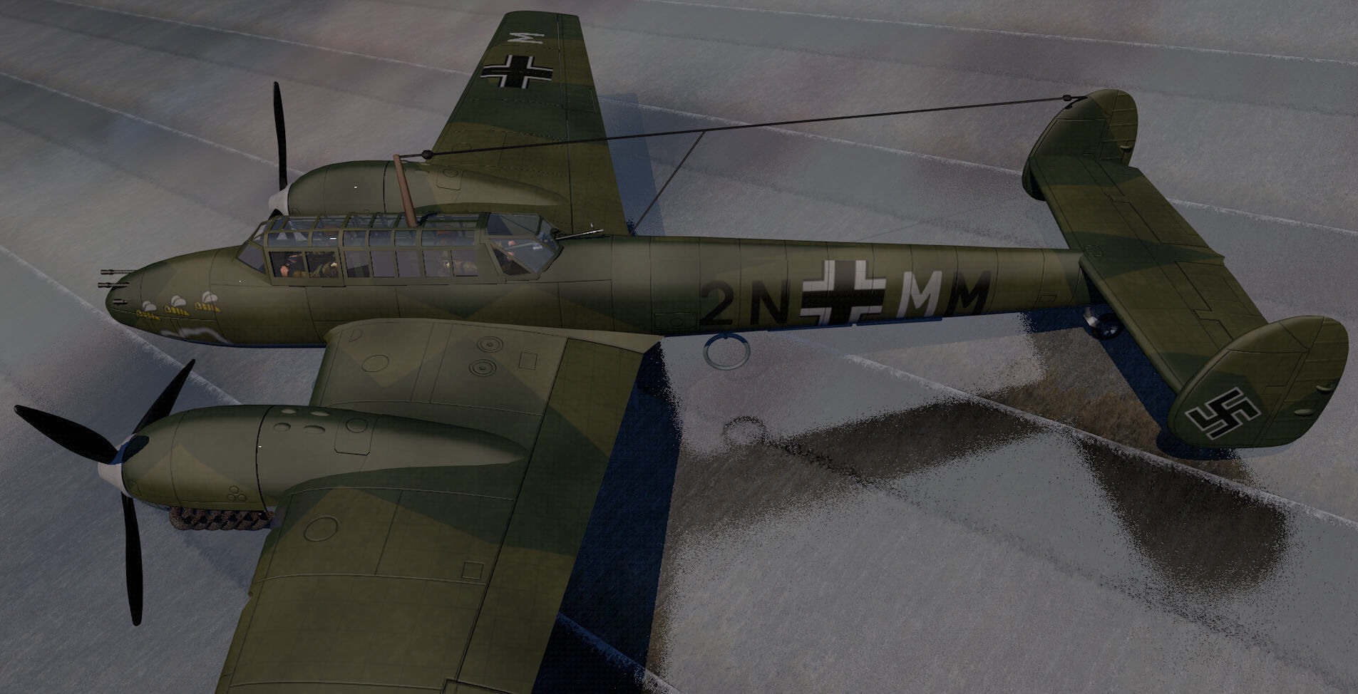 Messerschmitt Bf-110 C-3 3D model_5