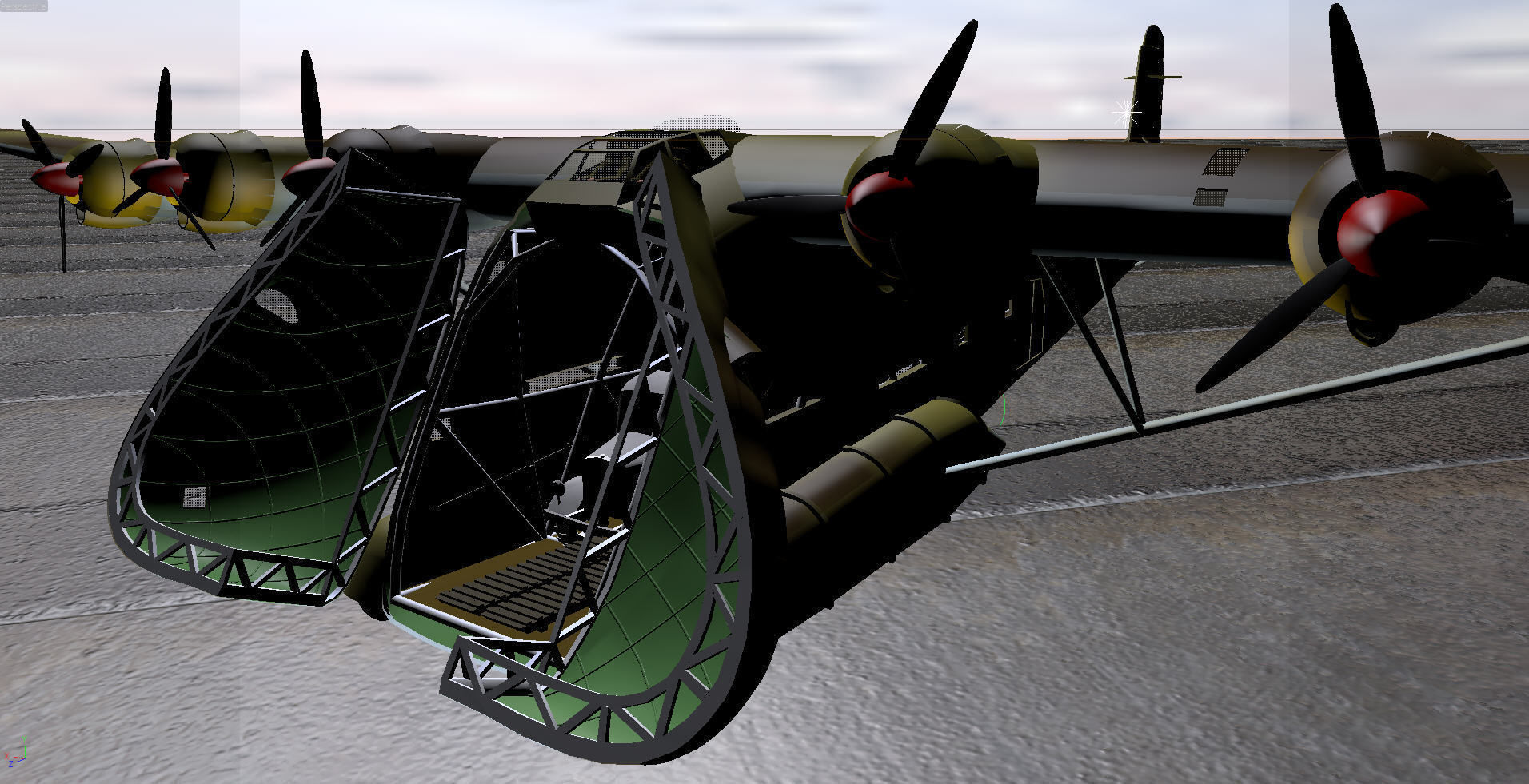 Messerschmitt Me-323D-6 Gigant 3D model_7