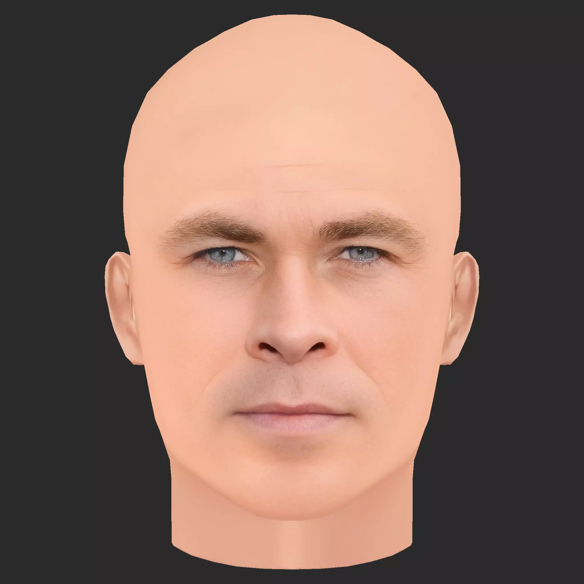 Low Poly Chris Hemsworth Head Low-poly 3D model