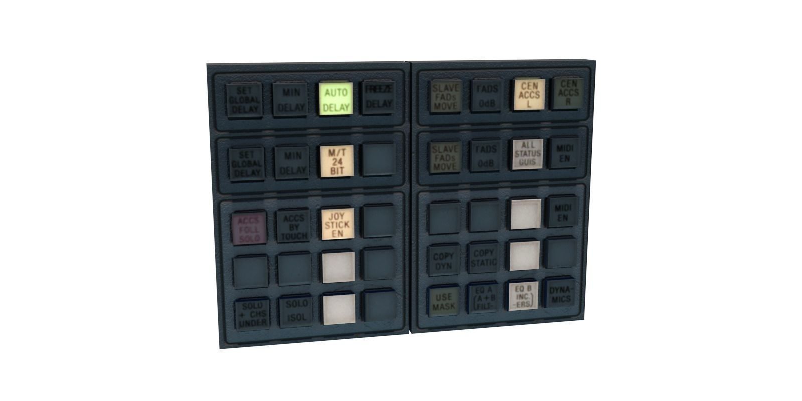 Control Panel Retro PBR Controller Neon Arcade Machine Low-poly 3D model_2