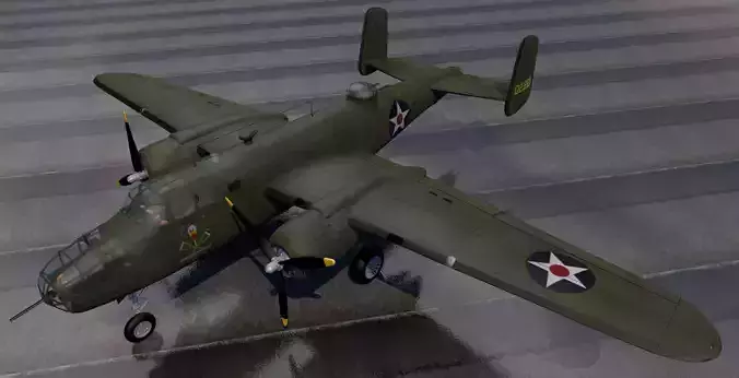 North American B-25B Mitchell 3D model