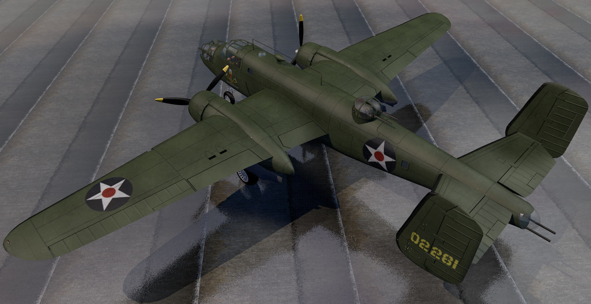 North American B-25B Mitchell 3D model_9