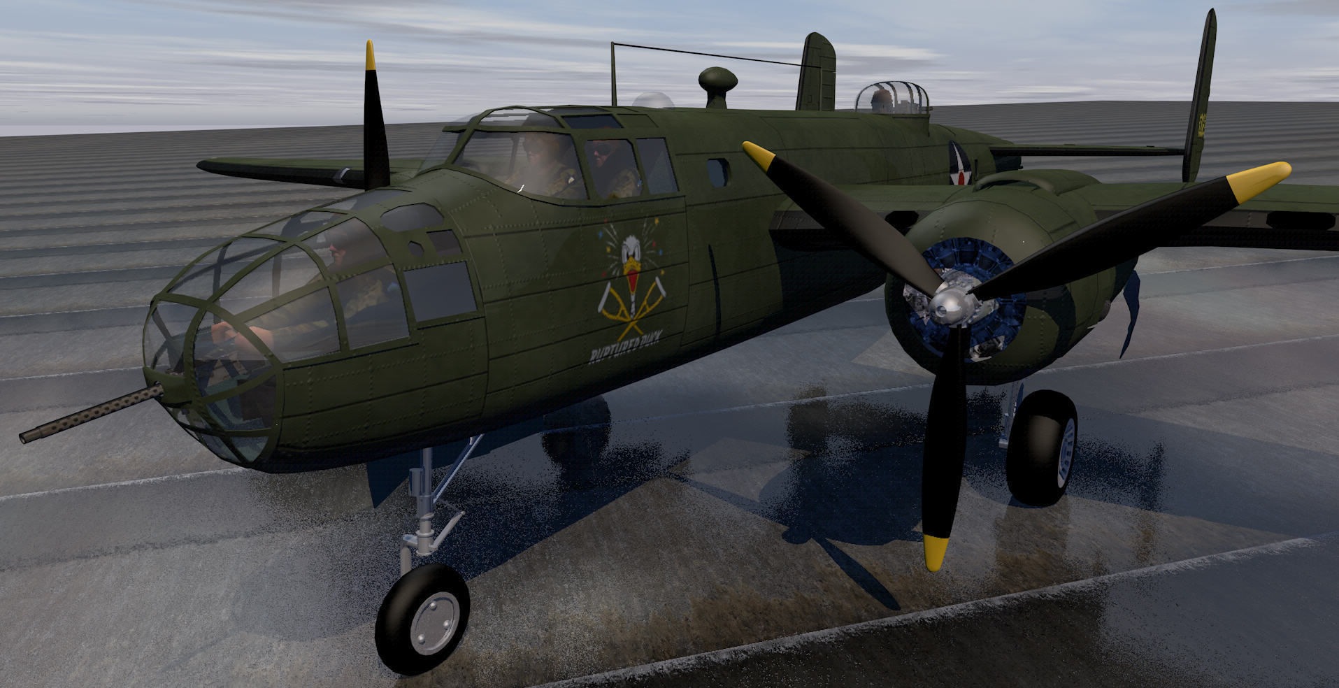 North American B-25B Mitchell 3D model_8