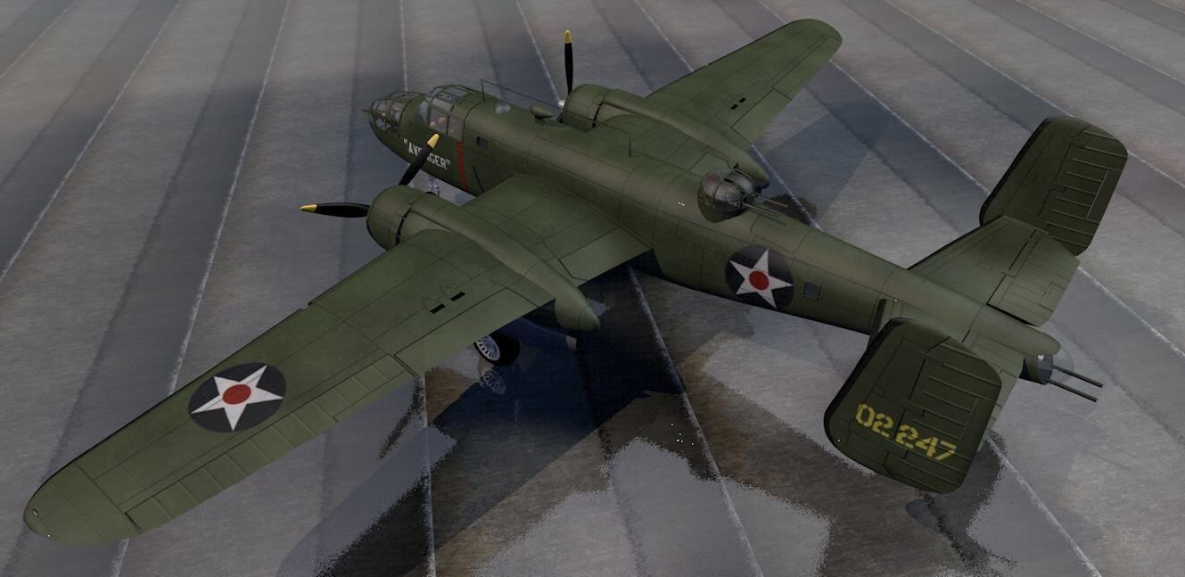North American B-25B Mitchell 3D model_1
