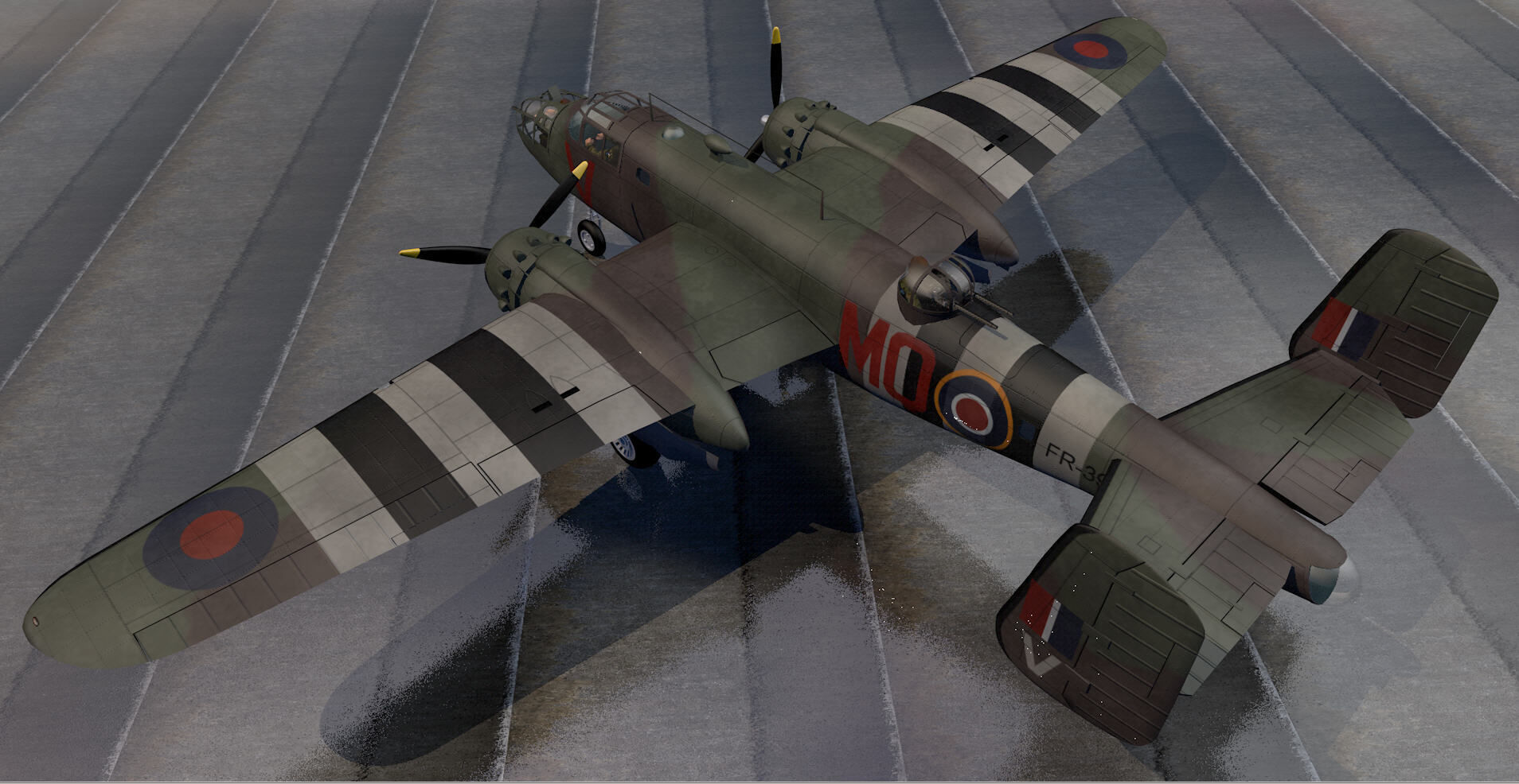 North American Mitchell Mk-2 - RAF 3D model_2