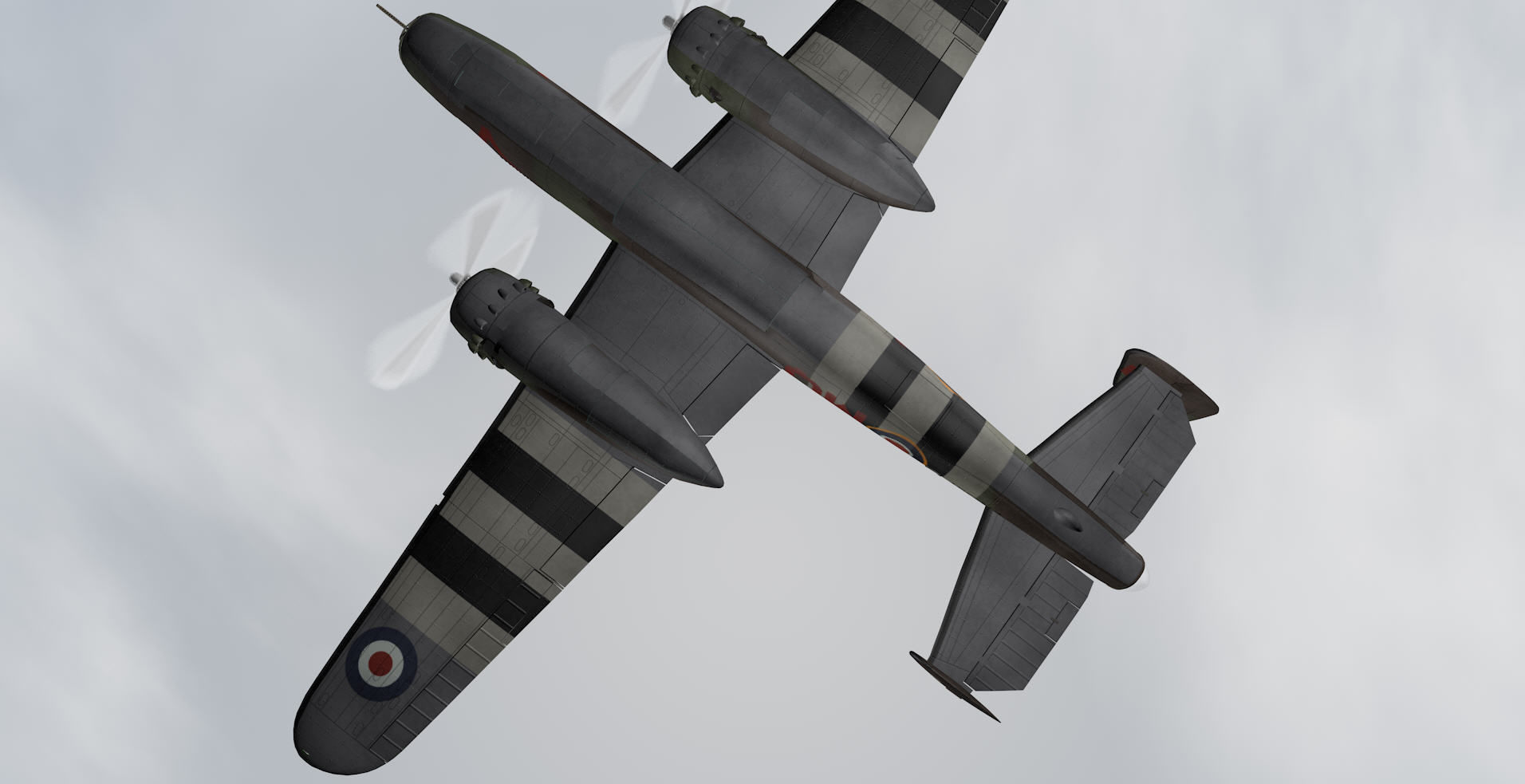 North American Mitchell Mk-2 - RAF 3D model_10