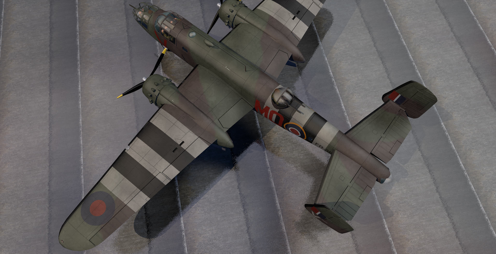North American Mitchell Mk-2 - RAF 3D model_5