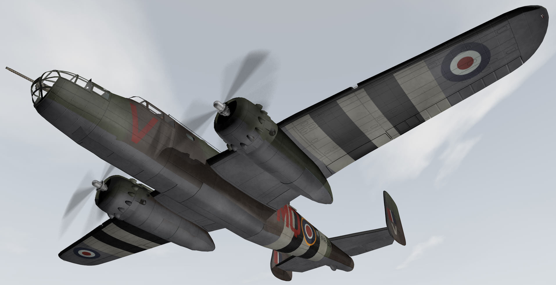 North American Mitchell Mk-2 - RAF 3D model_9