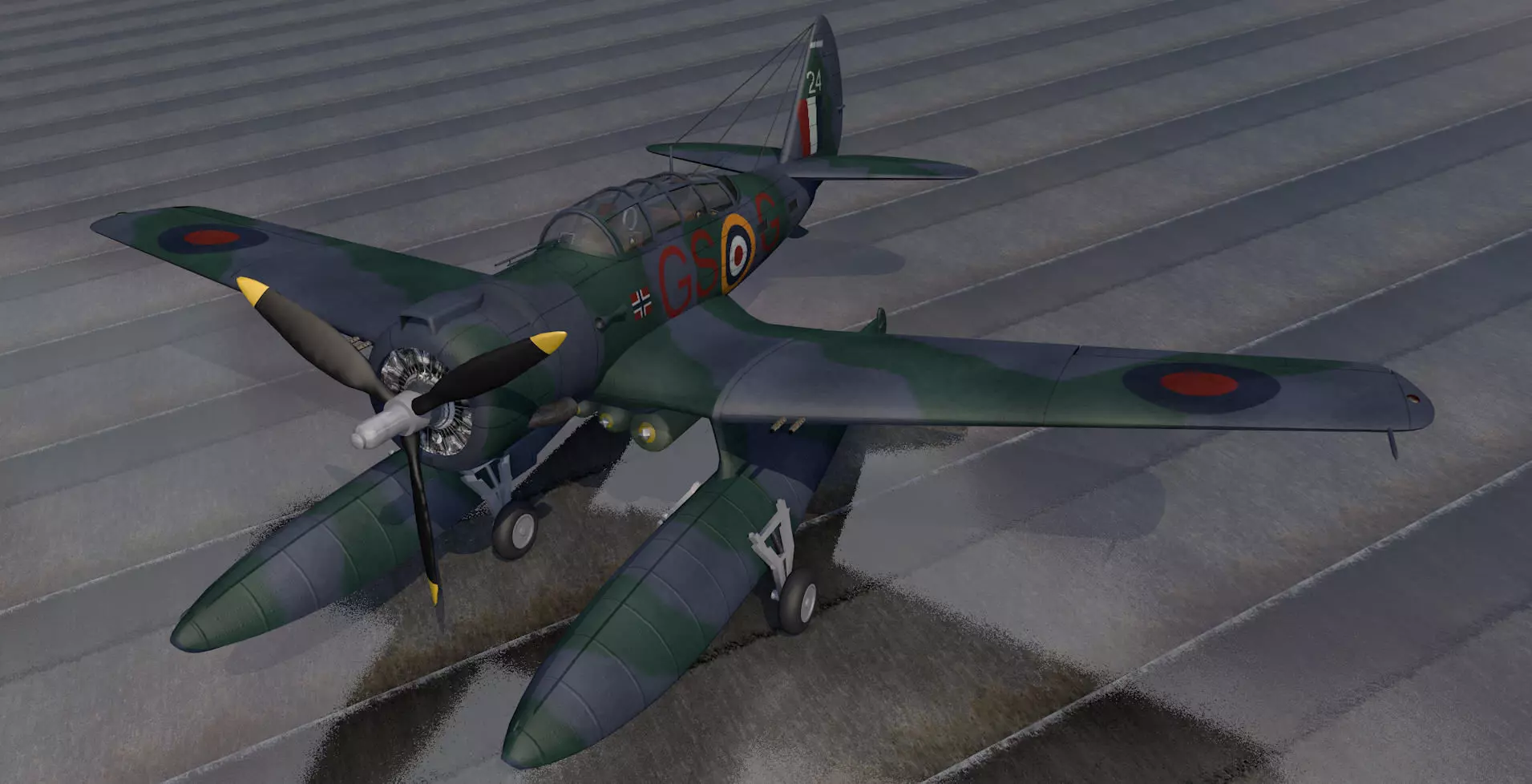 Northrop N-3PB Nomad - RAF 3D model