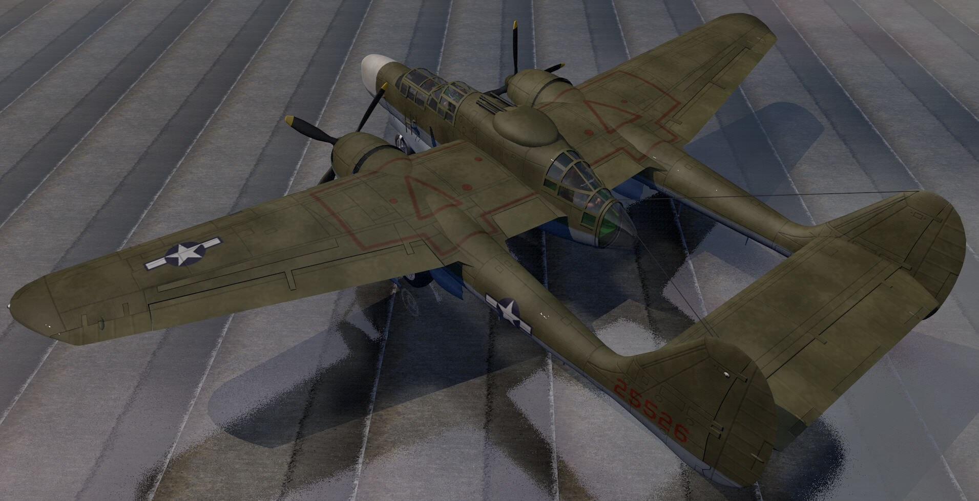 Northrop P-61A Black Widow 3D model_4