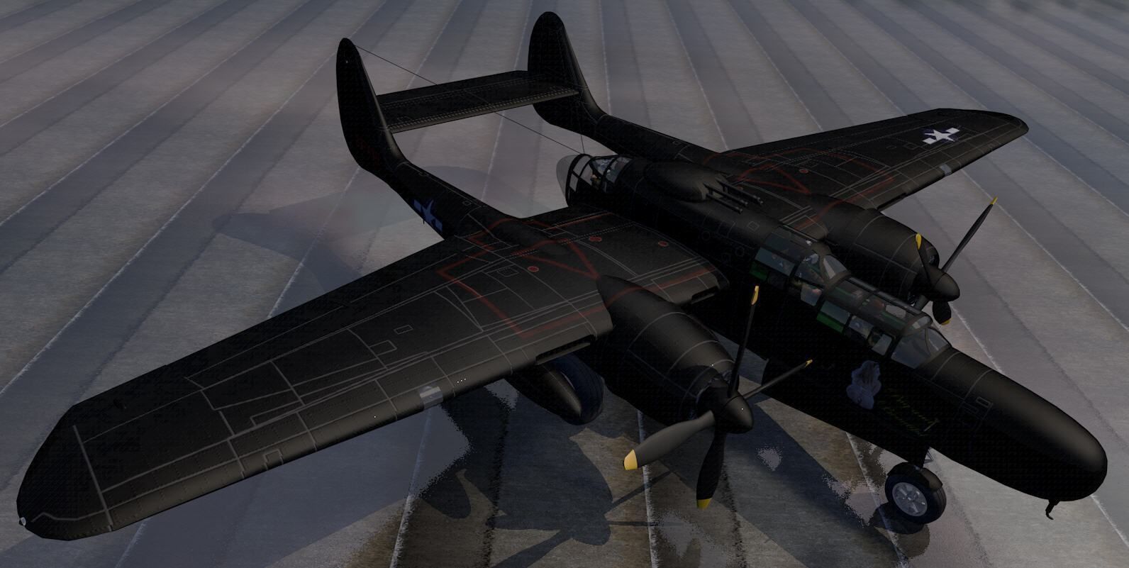Northrop P-61A Black Widow 3D model_8