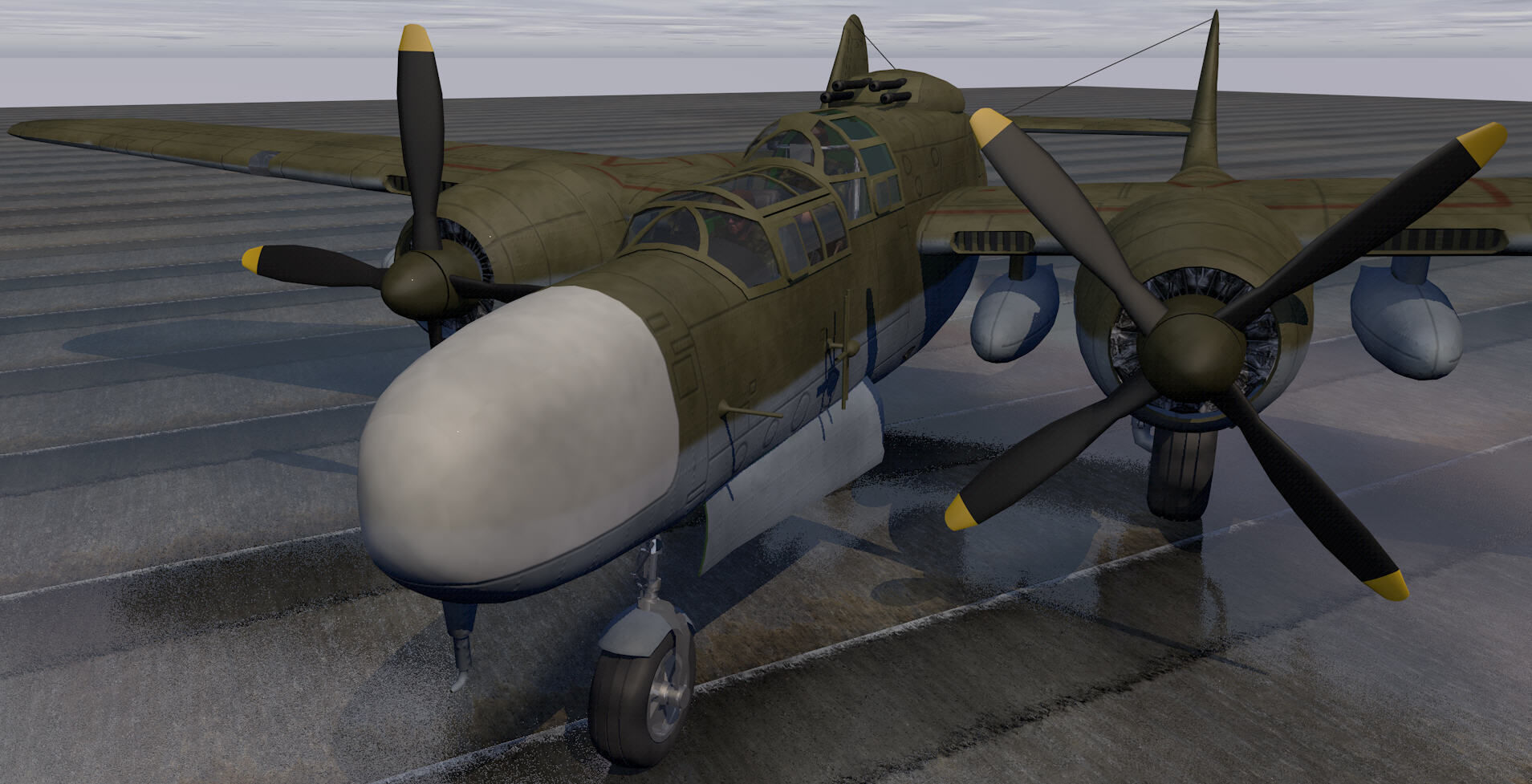 Northrop P-61A Black Widow 3D model_13