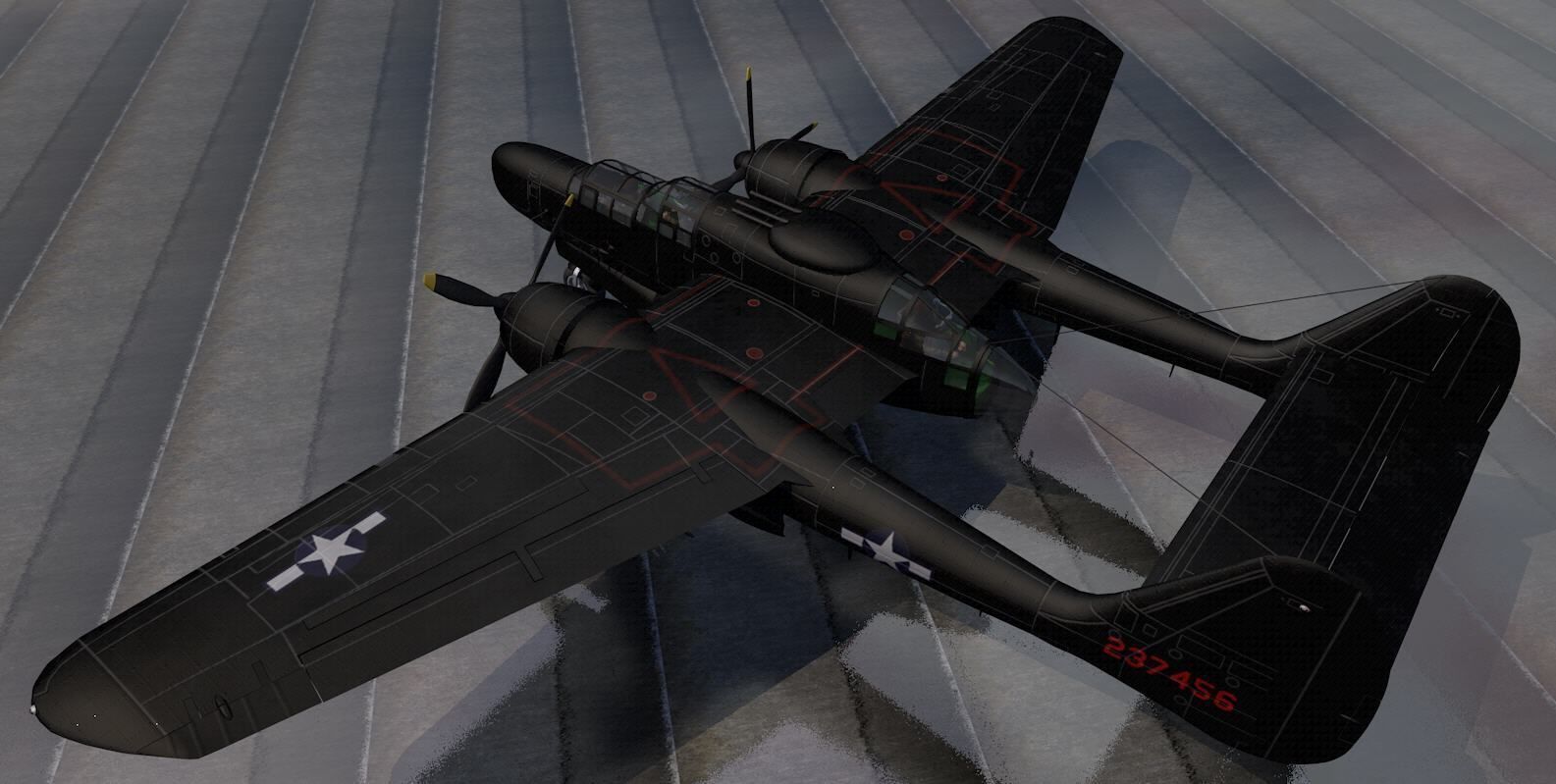 Northrop P-61A Black Widow 3D model_9