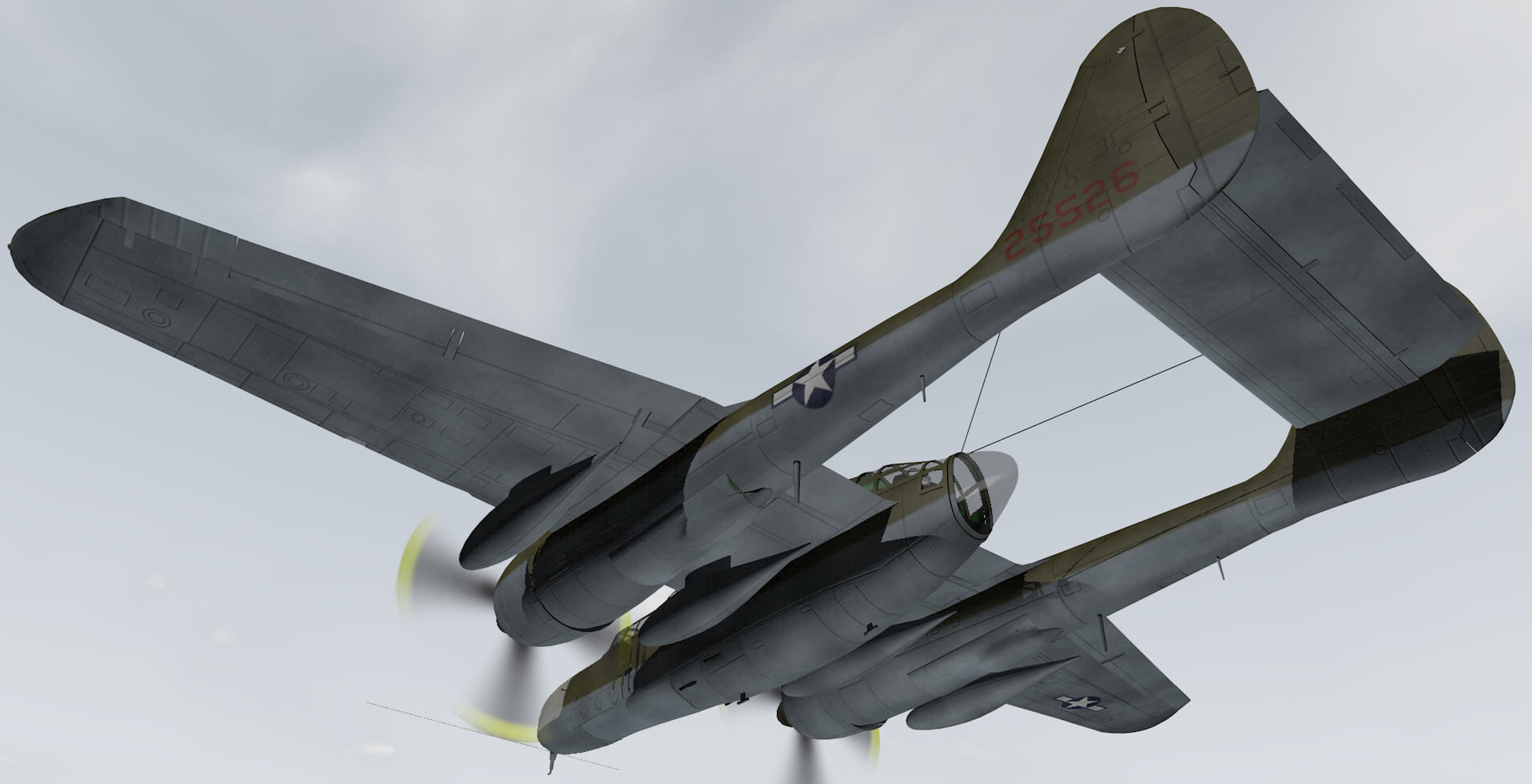 Northrop P-61A Black Widow 3D model_19