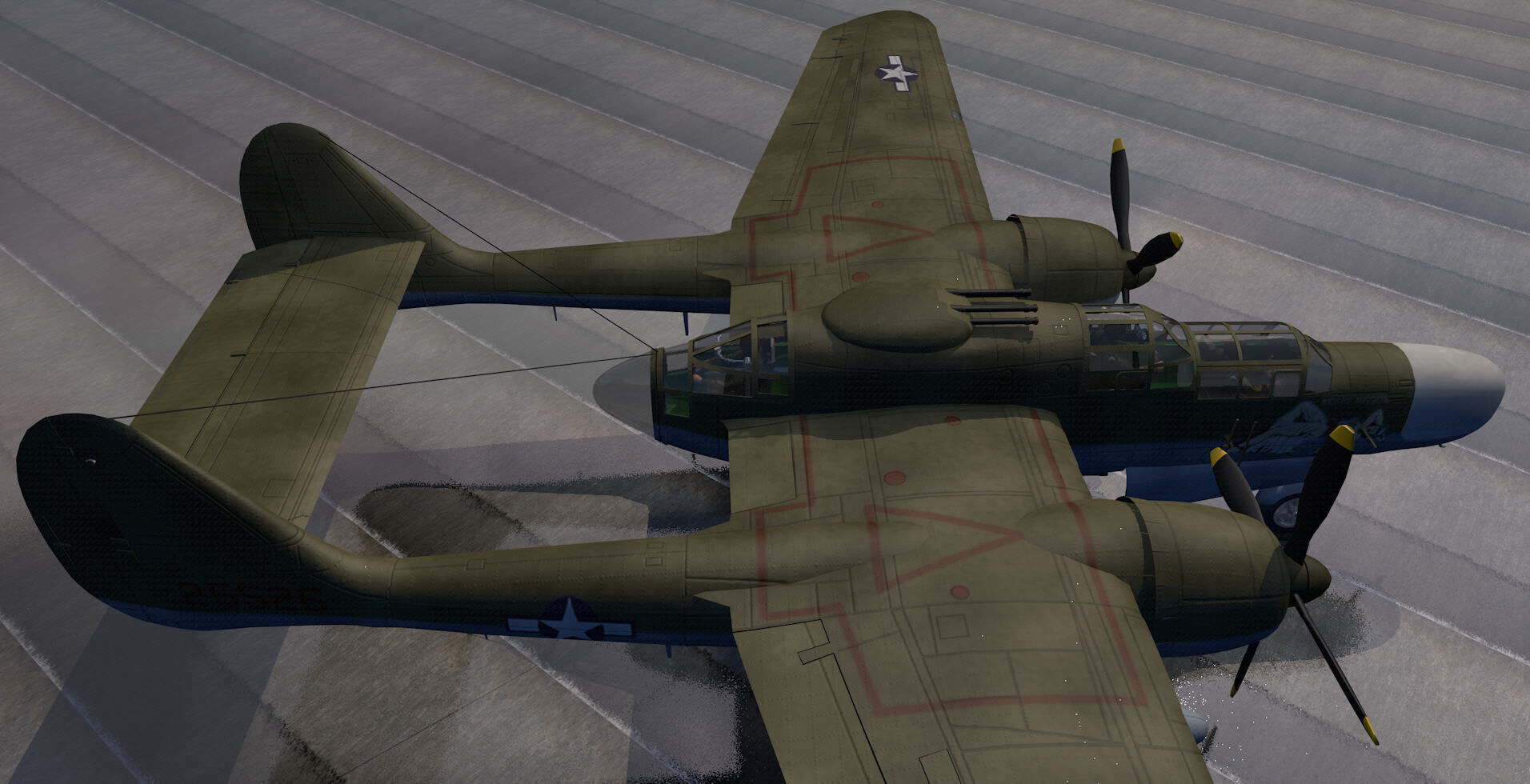 Northrop P-61A Black Widow 3D model_14