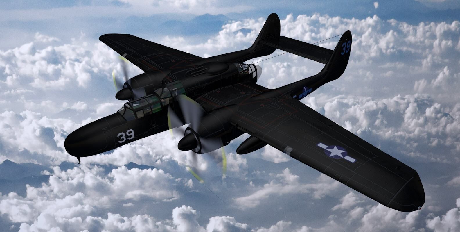 Northrop P-61A Black Widow 3D model_22