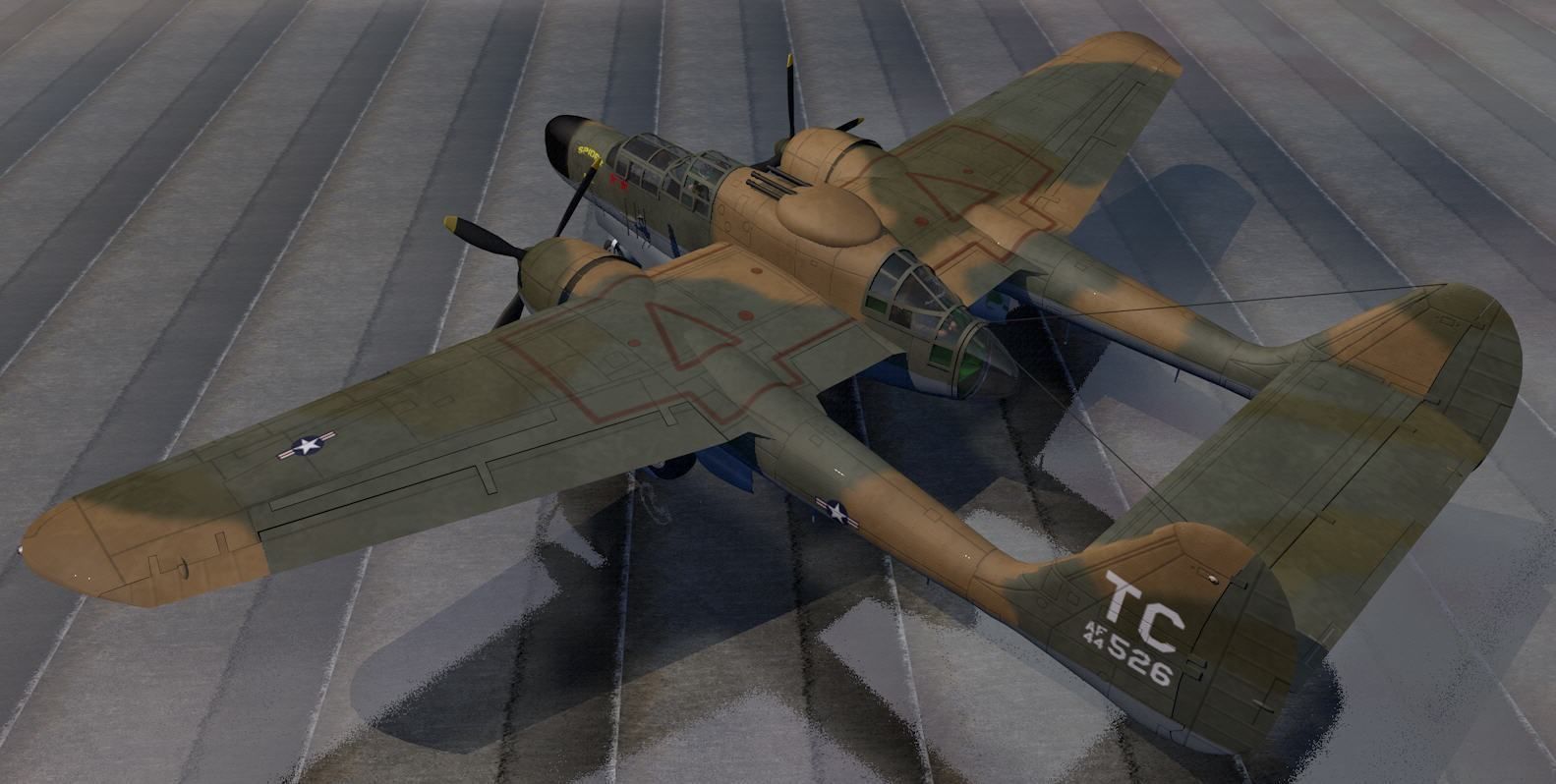 Northrop P-61A Black Widow 3D model_6