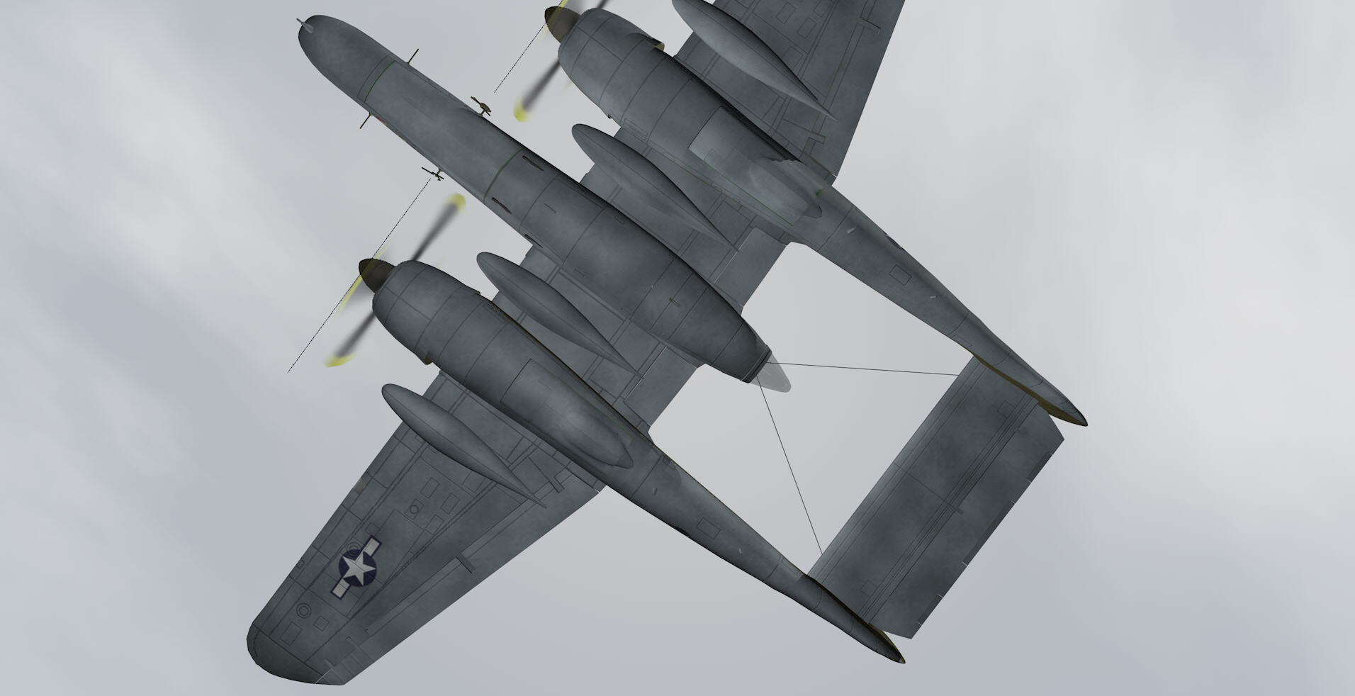 Northrop P-61A Black Widow 3D model_17
