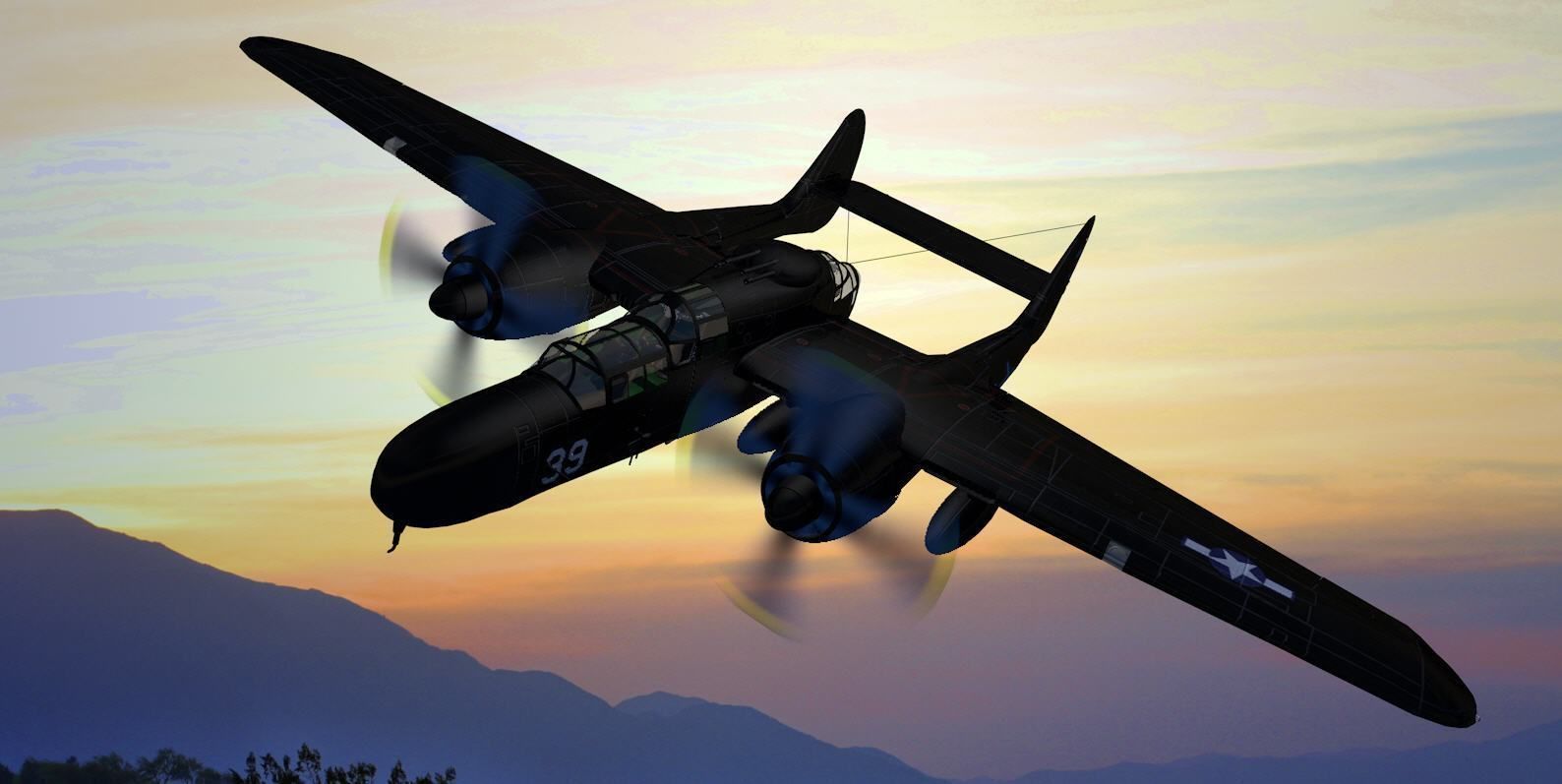 Northrop P-61A Black Widow 3D model_20