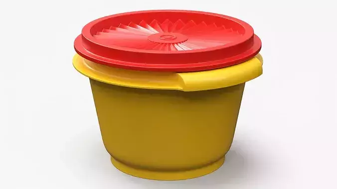 Vintage Compact Food Storage Bowl 3D model
