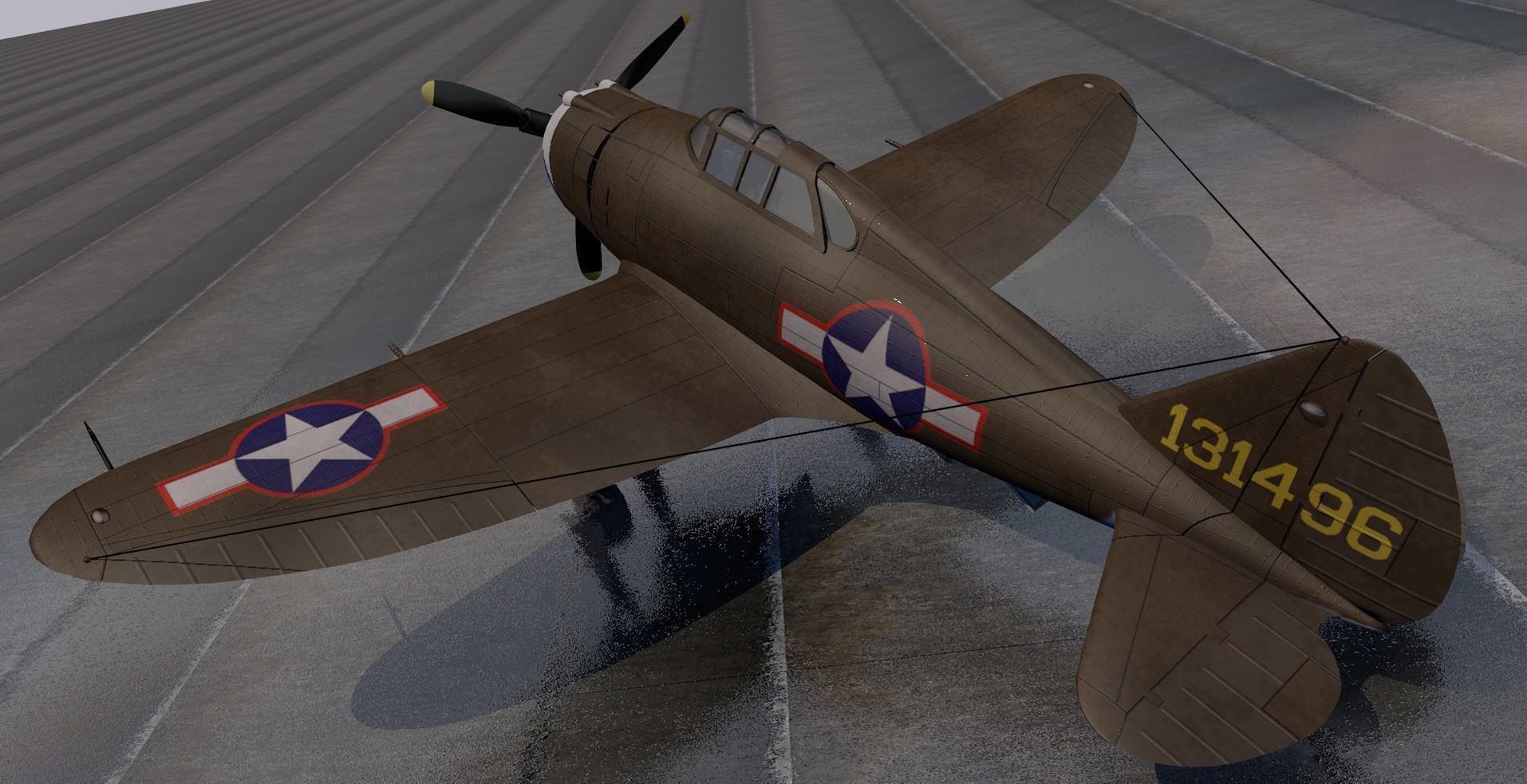 Republic P-43 Lancer 3D model_1