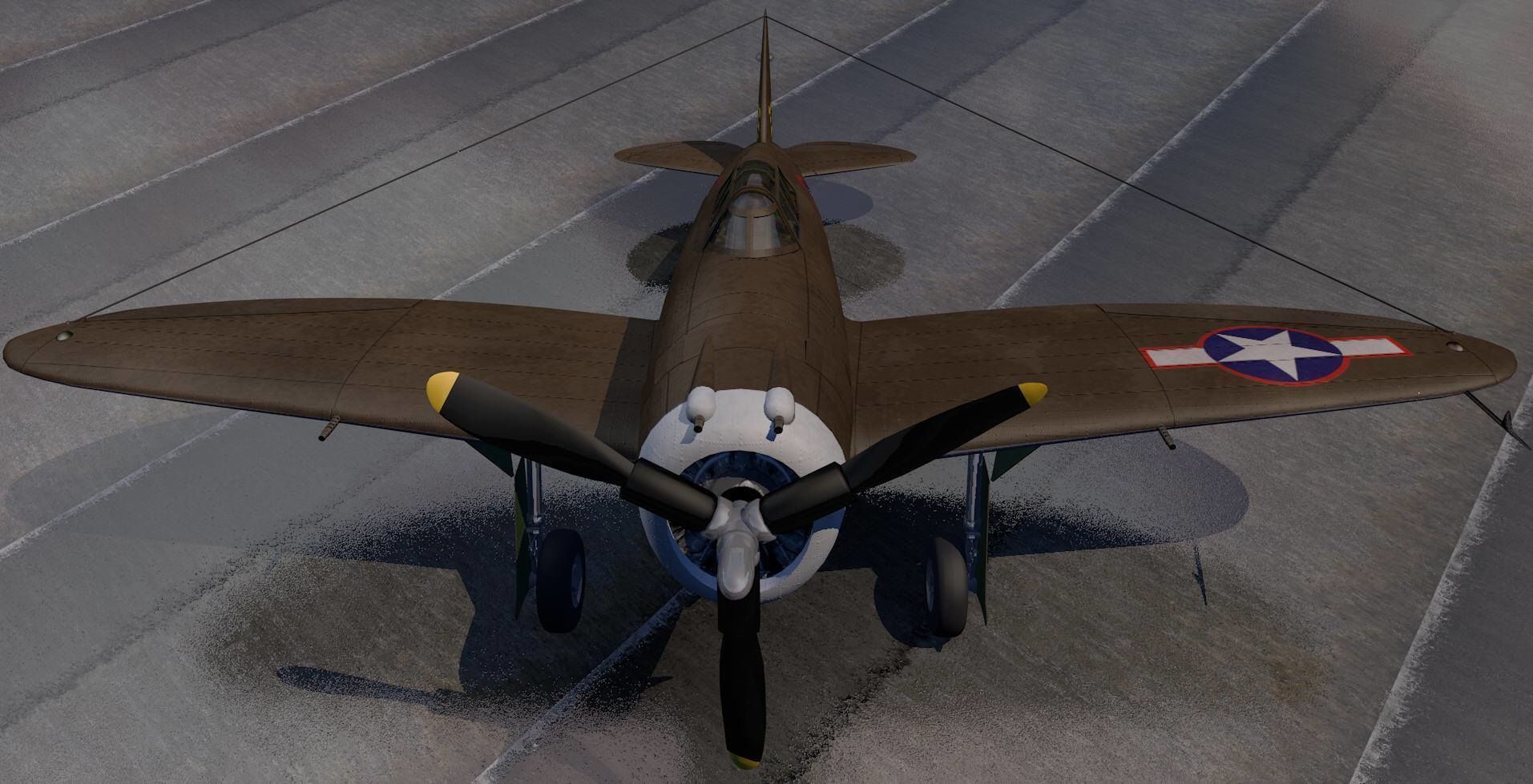 Republic P-43 Lancer 3D model_2